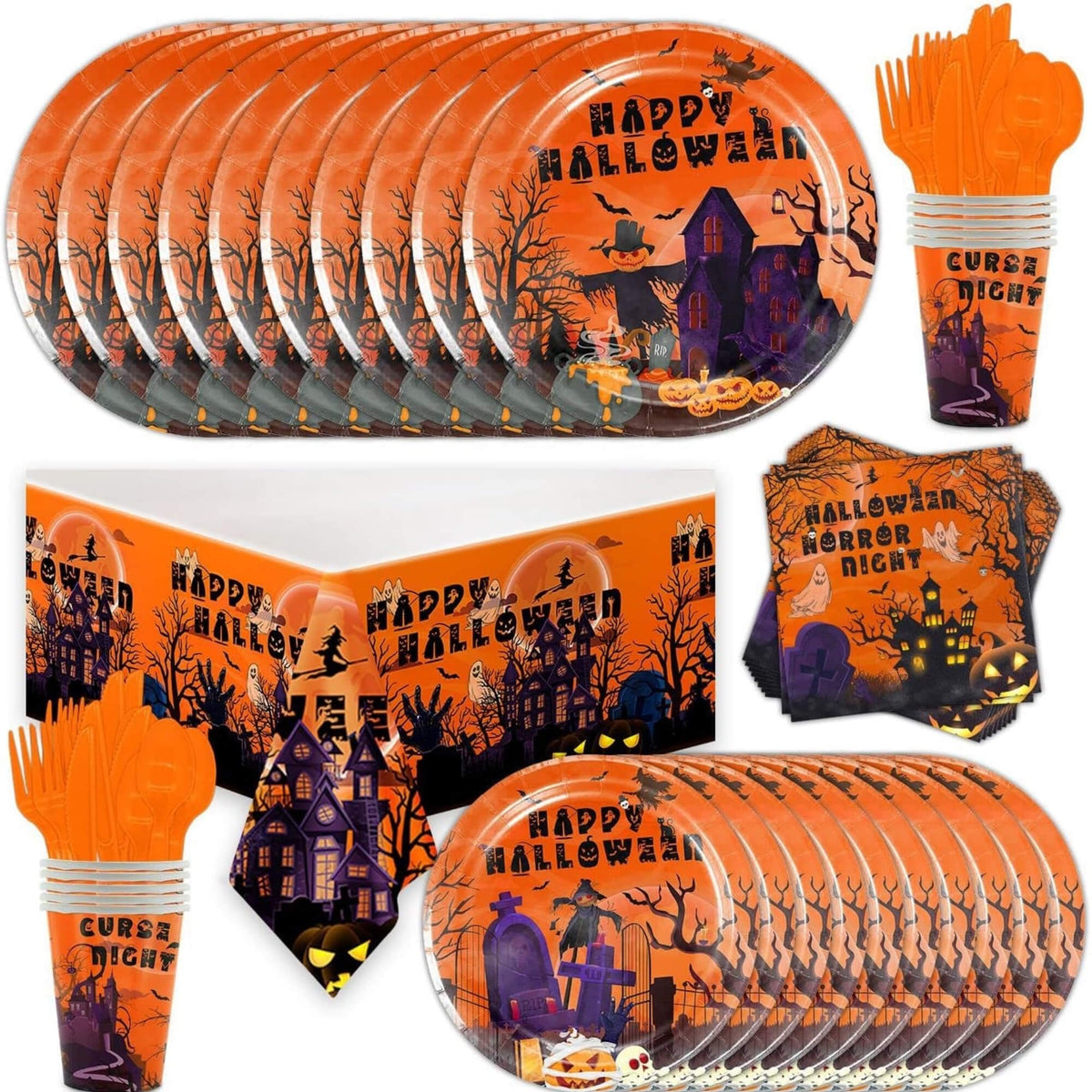 Halloween party tableware set