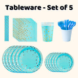 Blue Party Tableware - set of 5