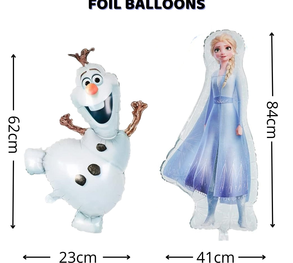 Frozen party supplies Olaf and Elsa foil balloons, alternate photo