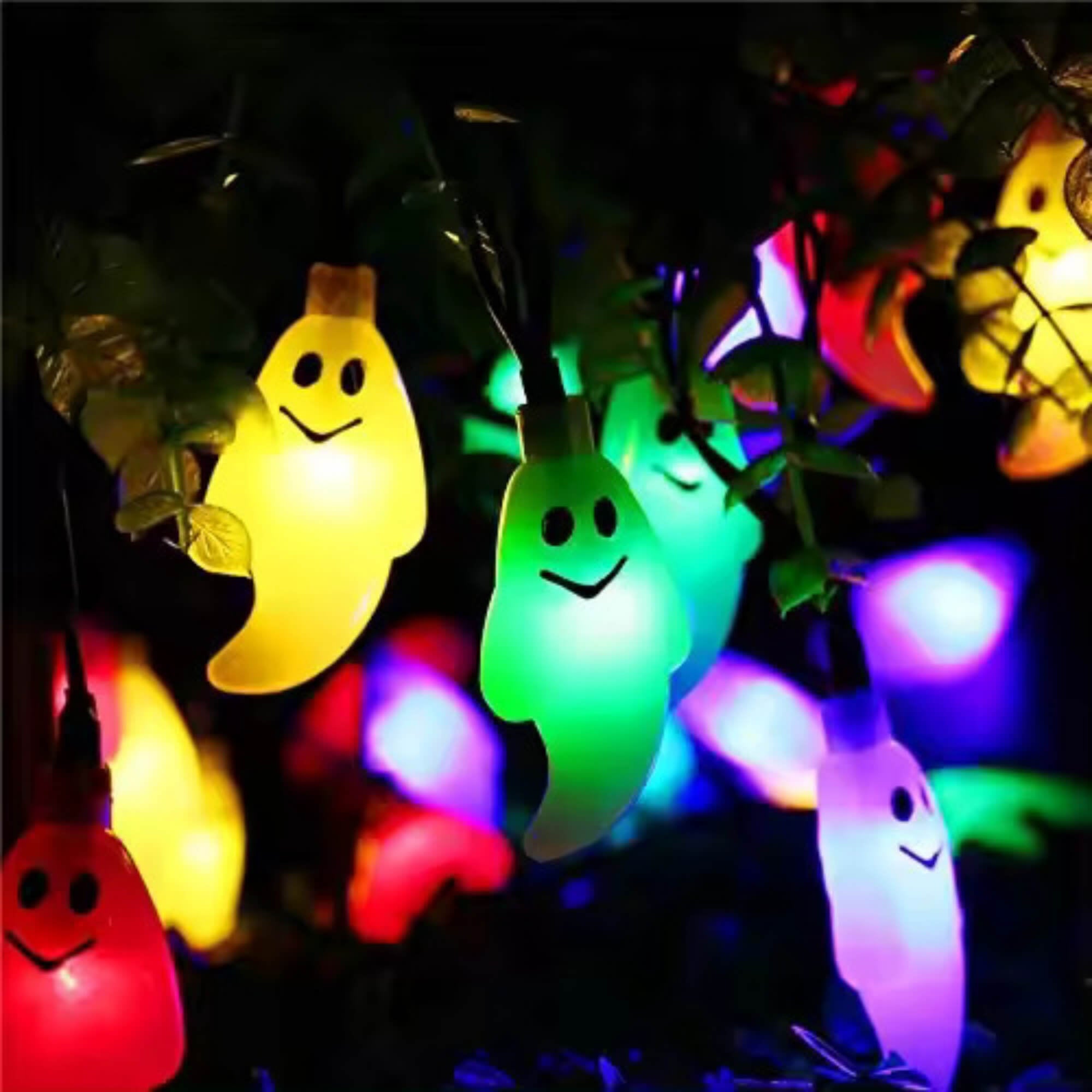 10m LED ghost string lights Halloween decoration with multiple colours and remote