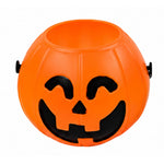 11cm orange jack-o'-lantern Halloween candy bucket