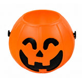 11cm orange jack-o'-lantern Halloween candy bucket