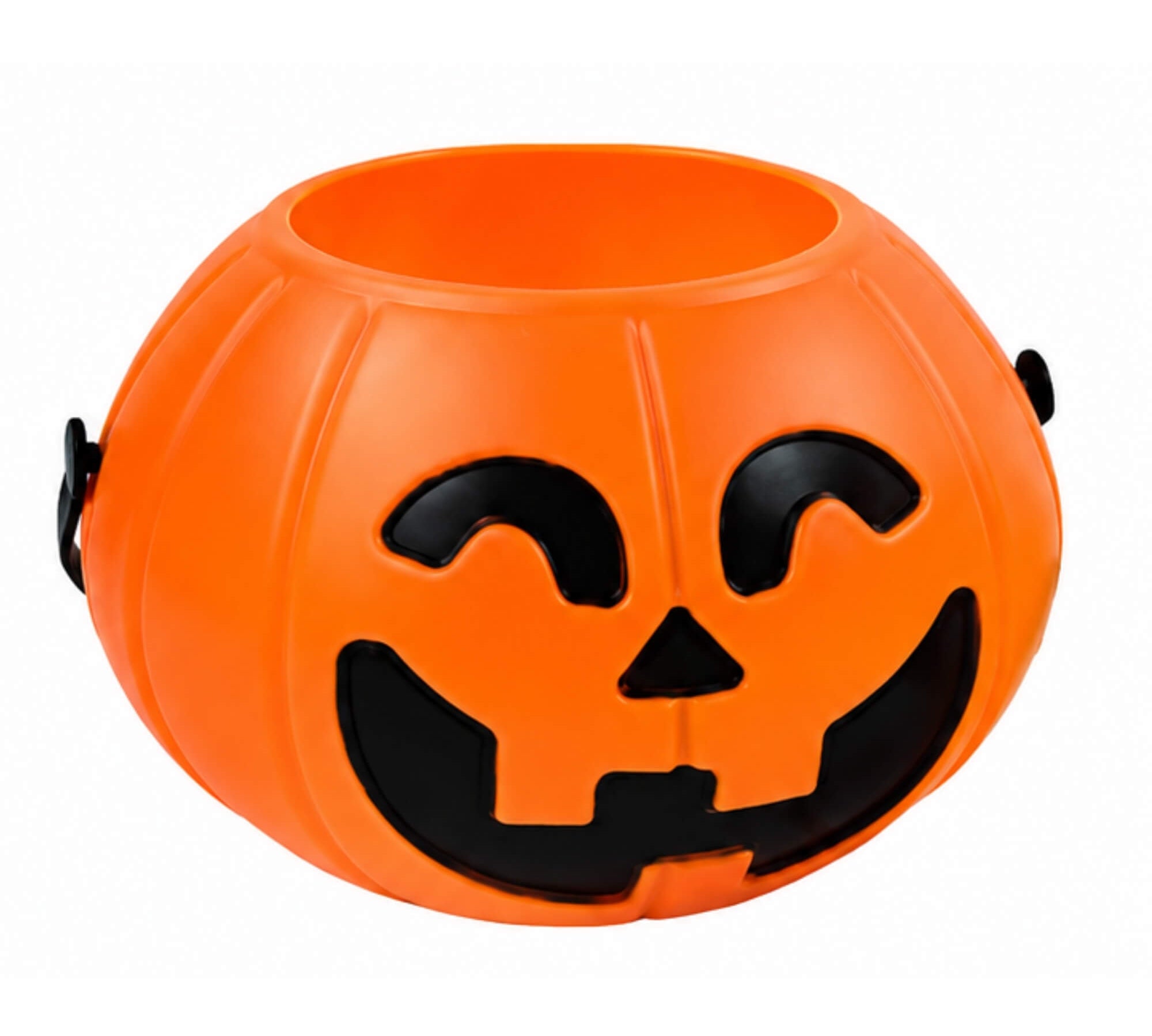16cm orange jack-o'-lantern Halloween candy bucket