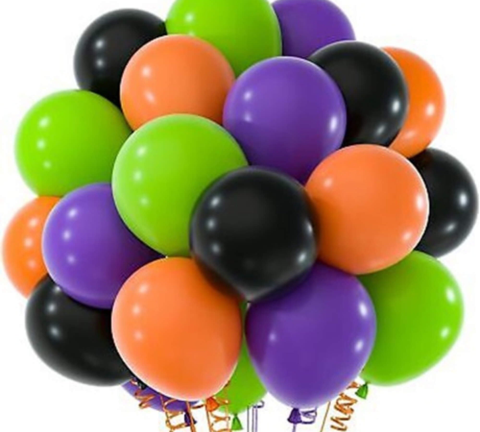 Multicoloured Halloween party balloons