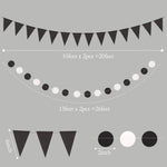 Black and white Halloween hanging banner decoration