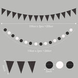 Black and white Halloween hanging banner decoration