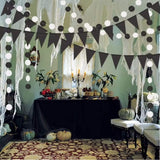 Black and white Halloween hanging banner decoration, alternate photo