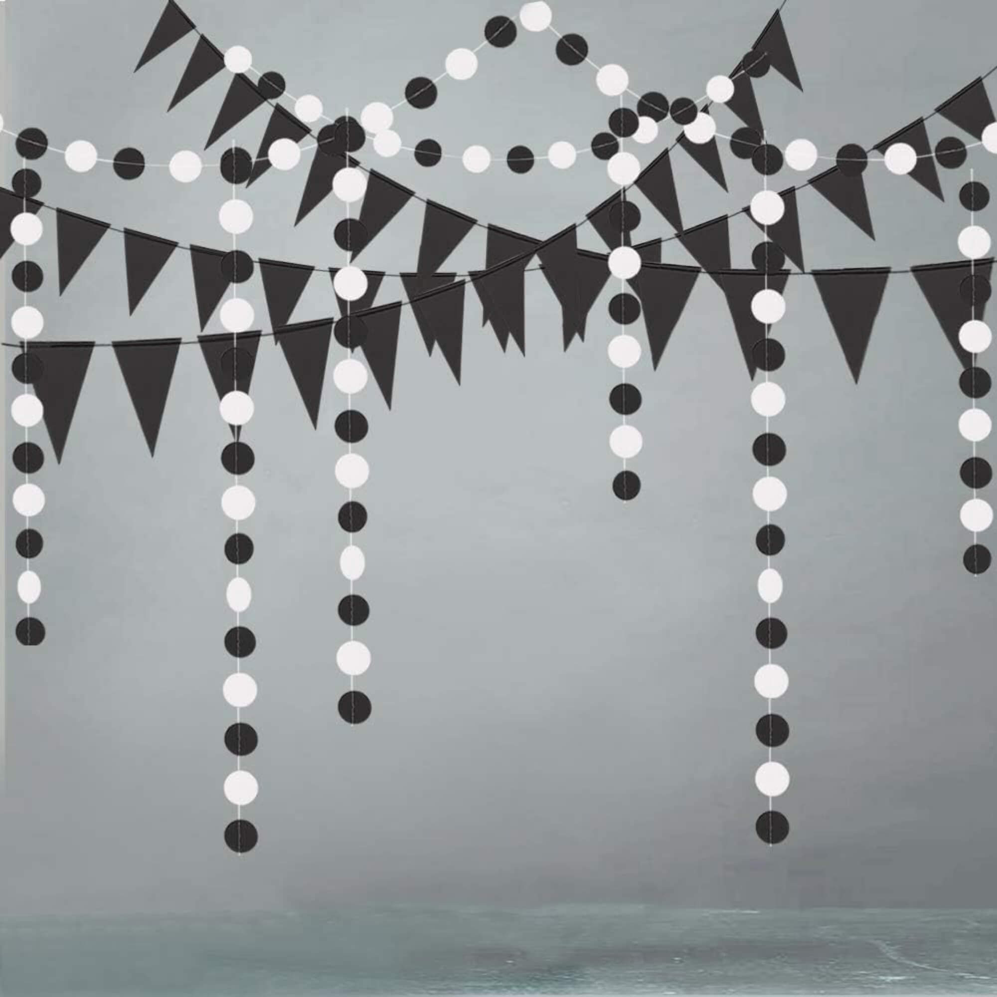 Black and white Halloween hanging decoration