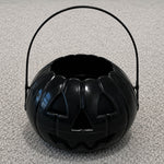 Black Halloween trick-or-treat candy bucket