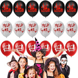 Blood-splatter print Halloween party balloons, witch design
