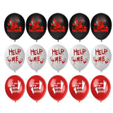 Blood-splatter print Halloween party balloons, alternate photo