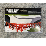 Blood drip Halloween costume necklace, packaging
