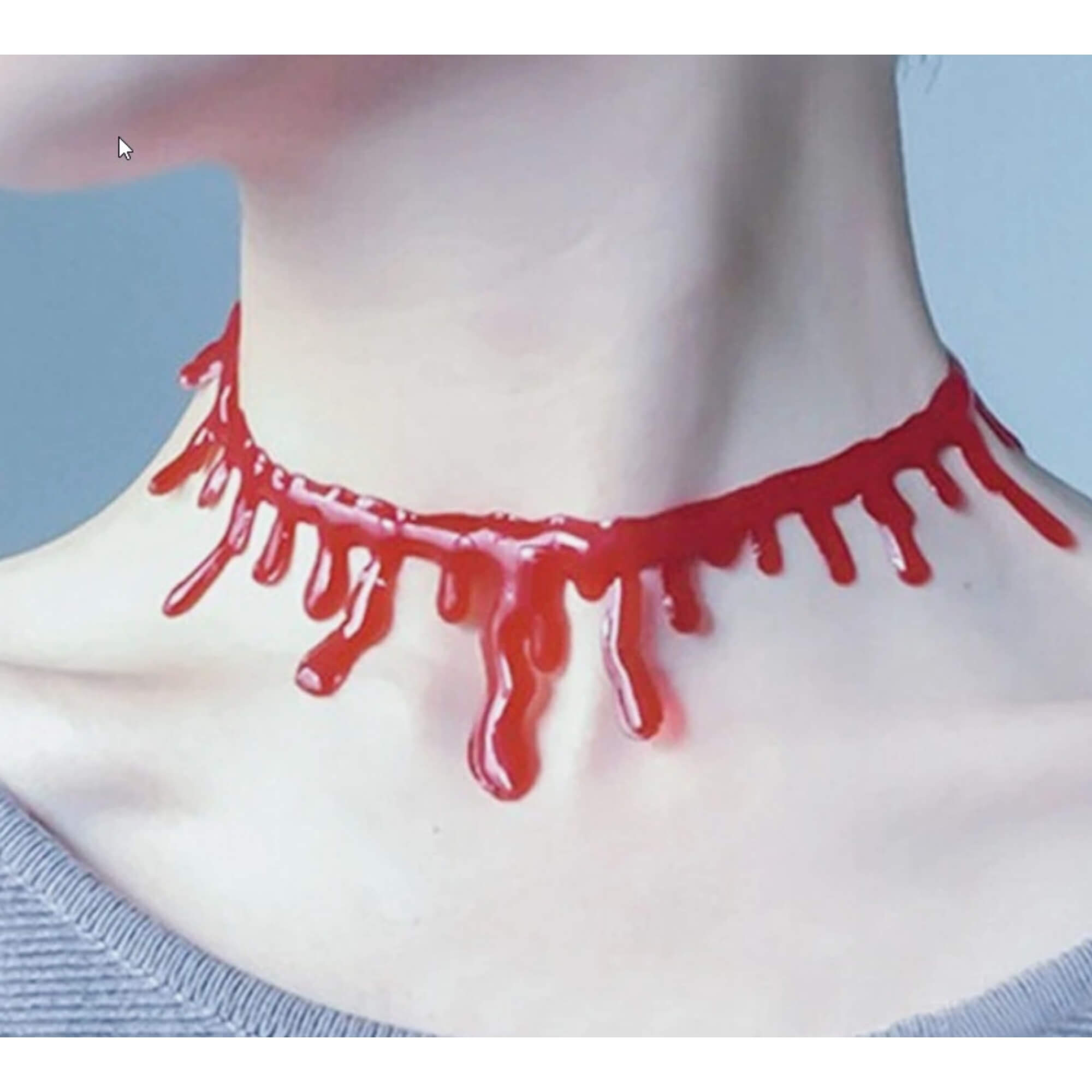 Blood drip Halloween costume necklace