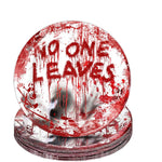 Blood-splatter print Halloween party plates