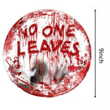 Blood-splatter print Halloween party plates