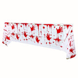 Blood-splatter print Halloween party tablecloth