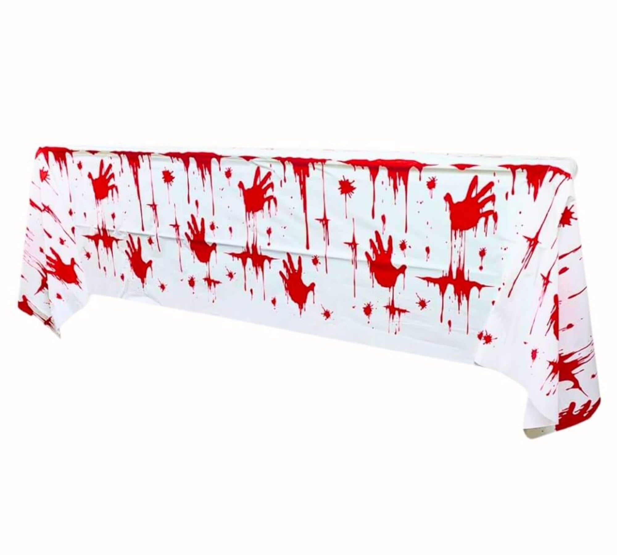 Blood-splatter print Halloween party tablecloth