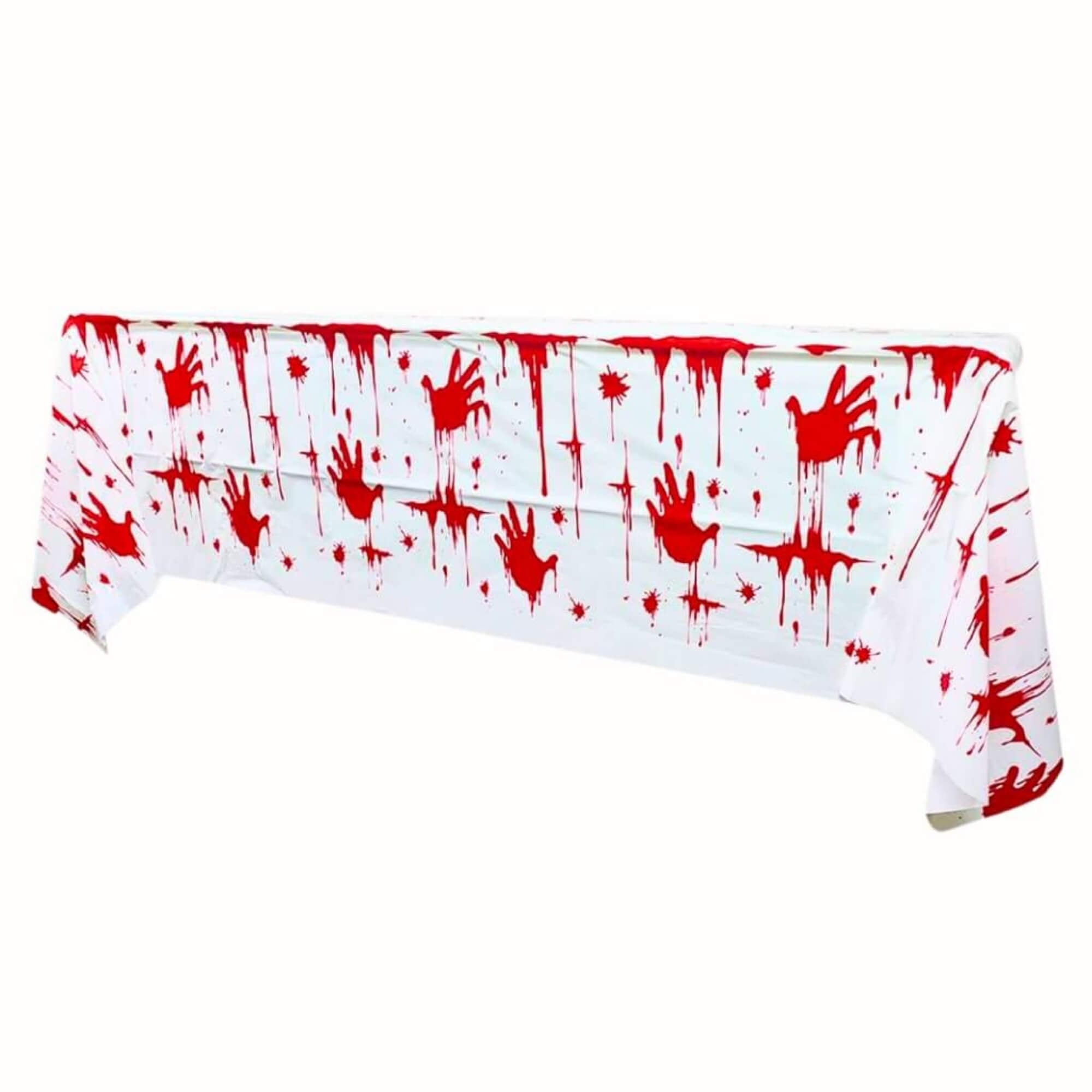 Blood-splatter print Halloween party tablecloth