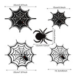 Spider web Halloween hanging banner decoration, size guide
