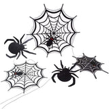 Spider web Halloween hanging banner decoration, stacked display