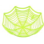 Spider web design Halloween candy bowls, pack of 4, green colourway