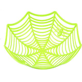 Spider web design Halloween candy bowls, pack of 4, green colourway