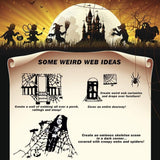 White stretchable Halloween spider web cobweb decoration, styling ideas