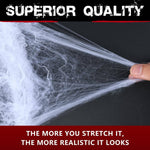 White stretchable Halloween spider web cobweb decoration