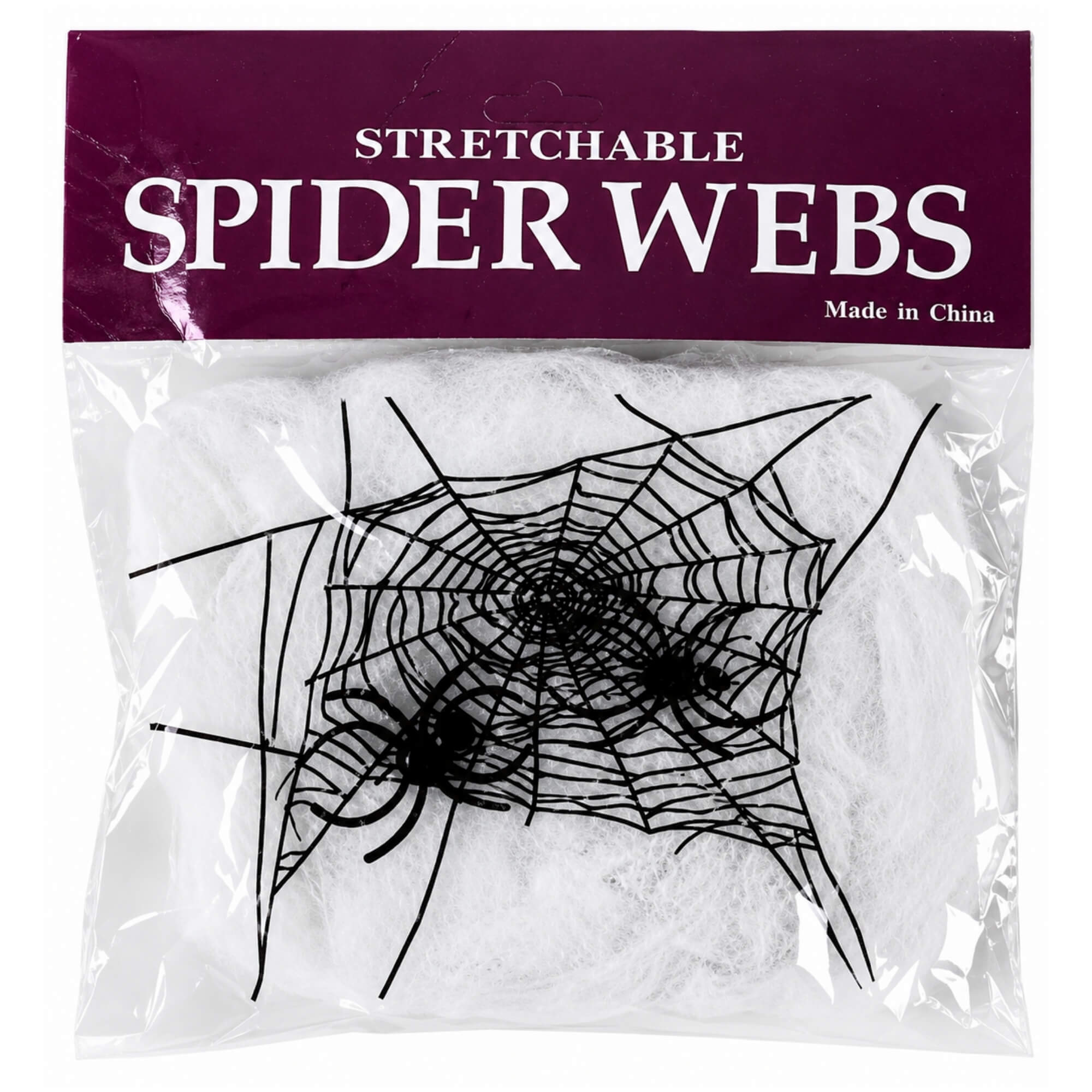 White stretchable Halloween spider web cobweb decoration