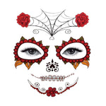 Day of the Dead Halloween costume face makeup, face design
