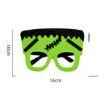 Frankenstein novelty glasses Halloween costume accessory, size measurements