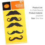 Novelty moustache Halloween costume accessory, packaging
