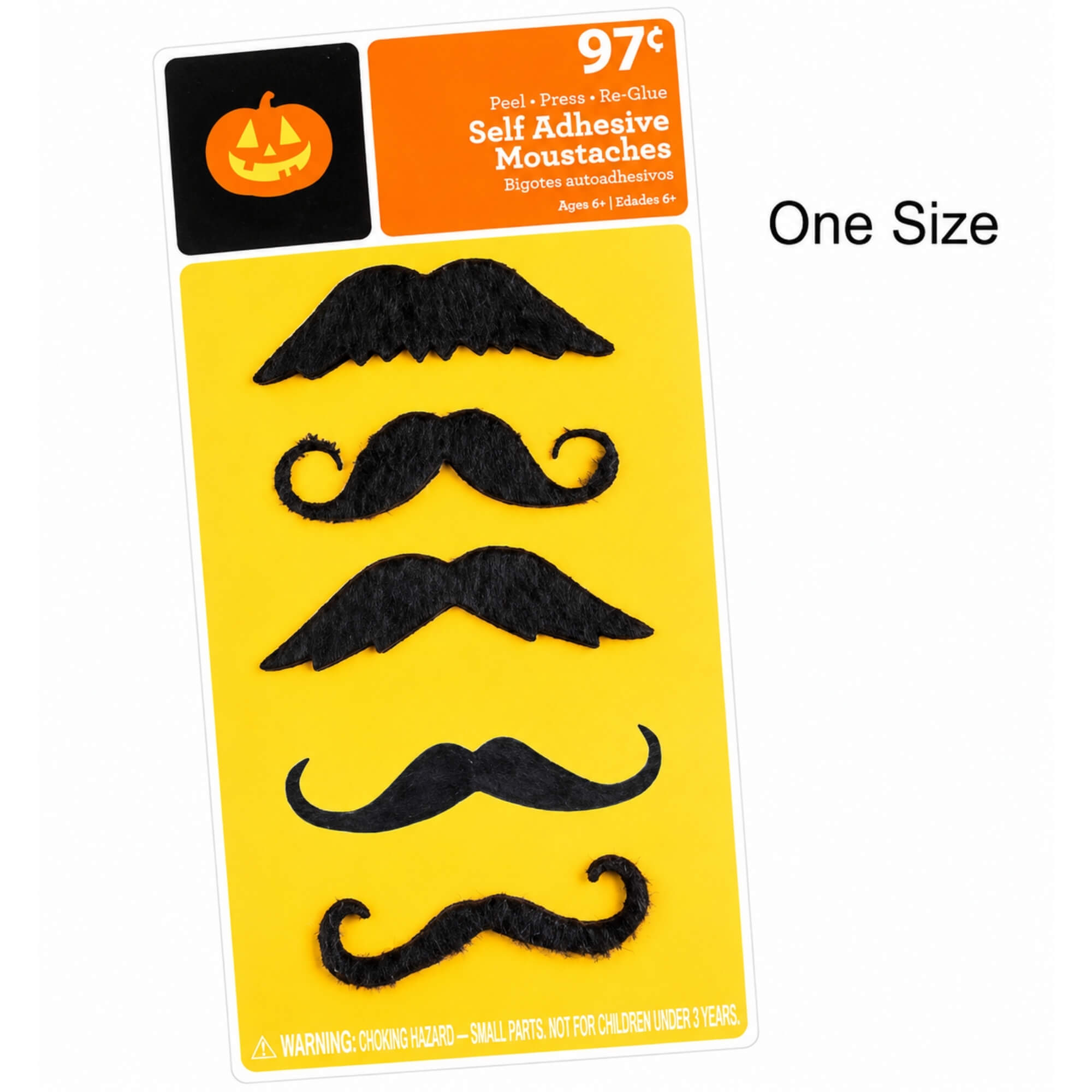 Novelty moustache Halloween costume accessory