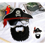 Pirate novelty glasses with beard Halloween costume accessory