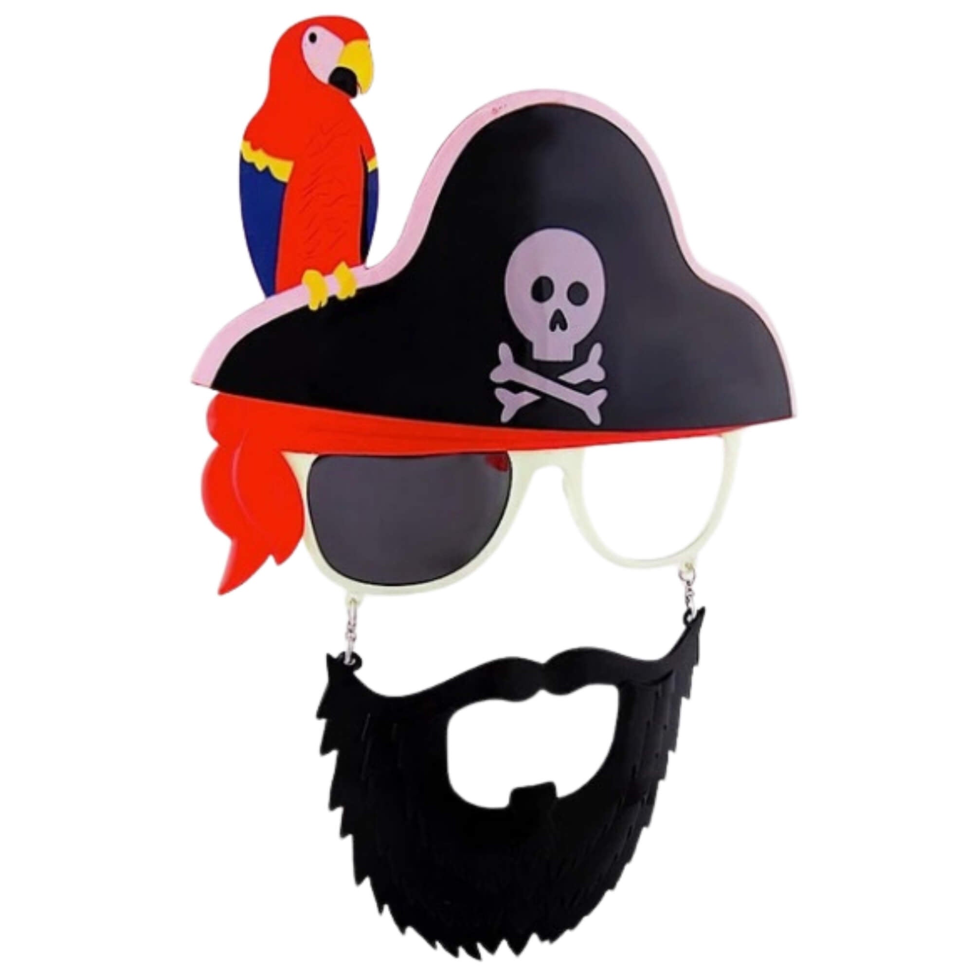 Pirate novelty glasses Halloween costume accessory, with beard