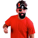 Pirate novelty glasses Halloween costume accessory, modelled