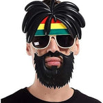 Novelty glasses with wig Halloween costume accessory, modelled