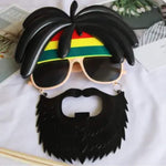 Novelty glasses with wig Halloween costume accessory
