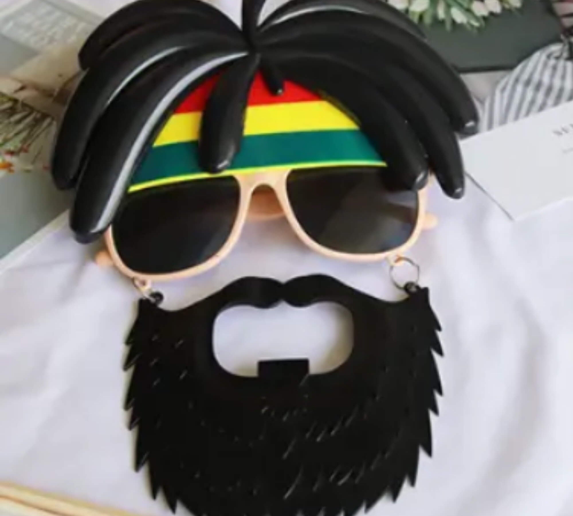 Novelty glasses with wig Halloween costume accessory