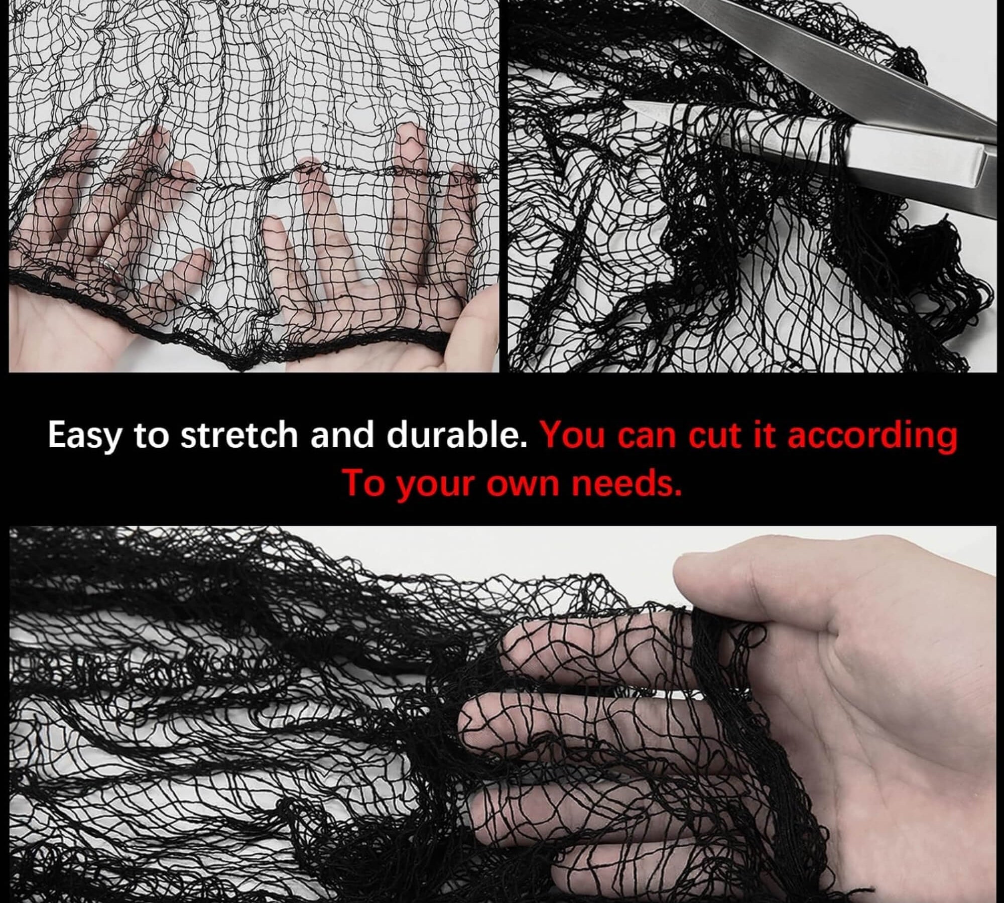 Creepy stretch cloth Halloween decoration, DIY styling idea