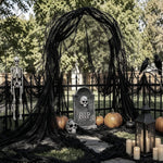 Creepy stretch cloth Halloween decoration, graveyard scene