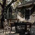 Creepy stretch cloth Halloween decoration, styled scene