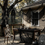 Creepy stretch cloth Halloween decoration, styled scene