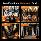 Creepy stretch cloth Halloween decoration, in use