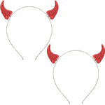 Devil horn headband Halloween costume accessory, shown as a pair