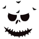 Scary face Halloween front door decoration, face design