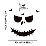 Scary face Halloween front door decoration, size guide