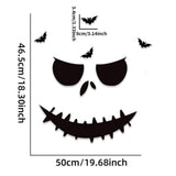 Scary face Halloween front door decoration, size guide