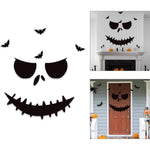 Scary face Halloween front door decoration, triple pack