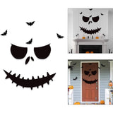 Scary face Halloween front door decoration, triple pack